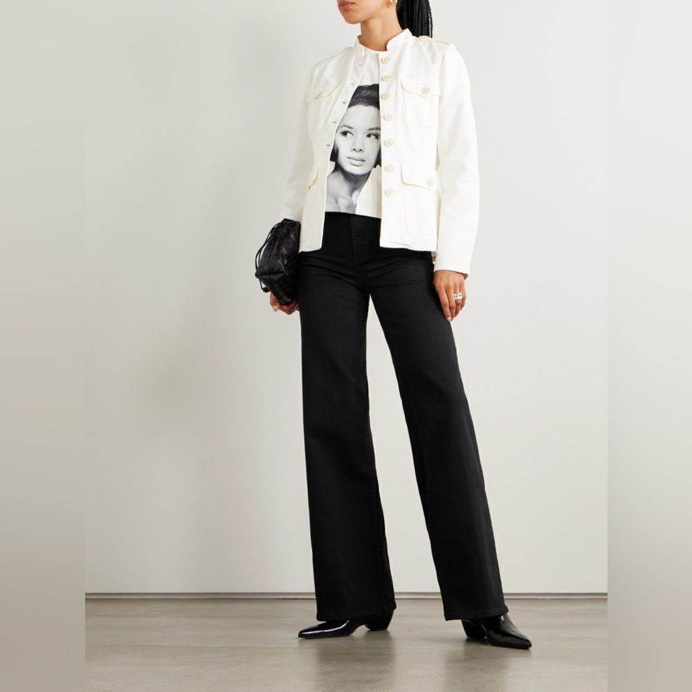 NWT FRAME Le Slim Palazzo in Black - Picture 4 of 16